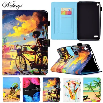 

Wekays Cover For Amazon HD7 2015 2017 Cute Cartoon Leather Fundas Case For Amazon Kindle Fire HD 7 2015 2017 Tablet Cover Cases