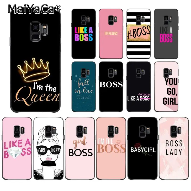 Мягкий чехол для телефона MaiYaCa Girl Boss Like A Boss из ТПУ для samsung S9 S9 plus S5 S6 S6edge S6plus S7 S7edge S8 S8plus