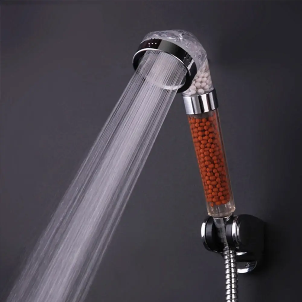 

Shower Bath Head Adjustable 3 Mode High Pressure Stone Stream Handheld Shower Head With Negative Ion Activated Ceramic Balls
