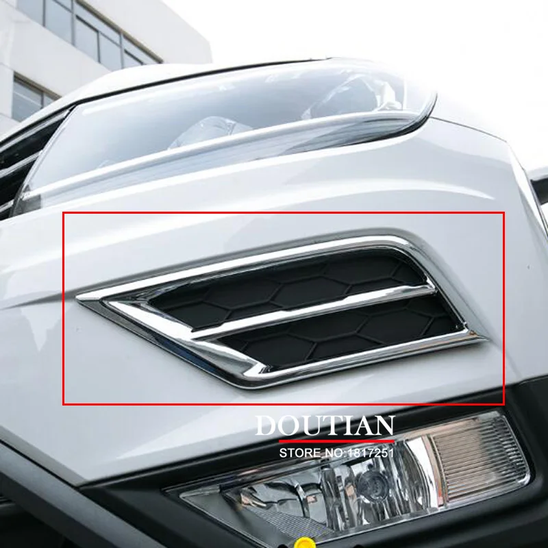 

High quality ABS chrome Front Fog Lights Fog lamp Cover Trim For VW Tiguan 2018 Car Accessories
