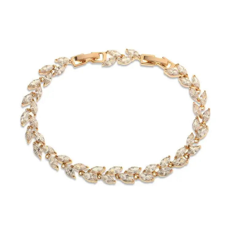 

Cristal Leaf Bracelets For Women Pulseras Mujer Bracciale Donna Bracelete Feminino Bangles Braclet Gold Armband Bijoux BR42K