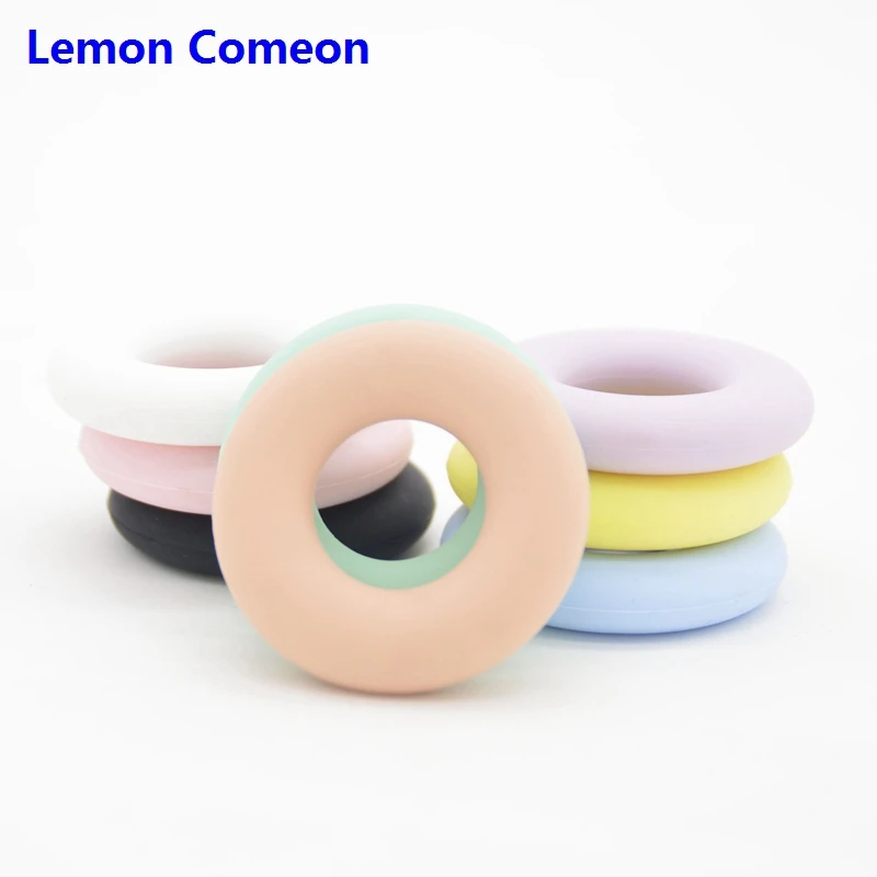 Lemon Comeon 42 мм пищевой силикон бисер ребенок прорезывание зубов кольца игрушки Детские Прорезыватели круг Детские аксессуары детские BPA бесплатно