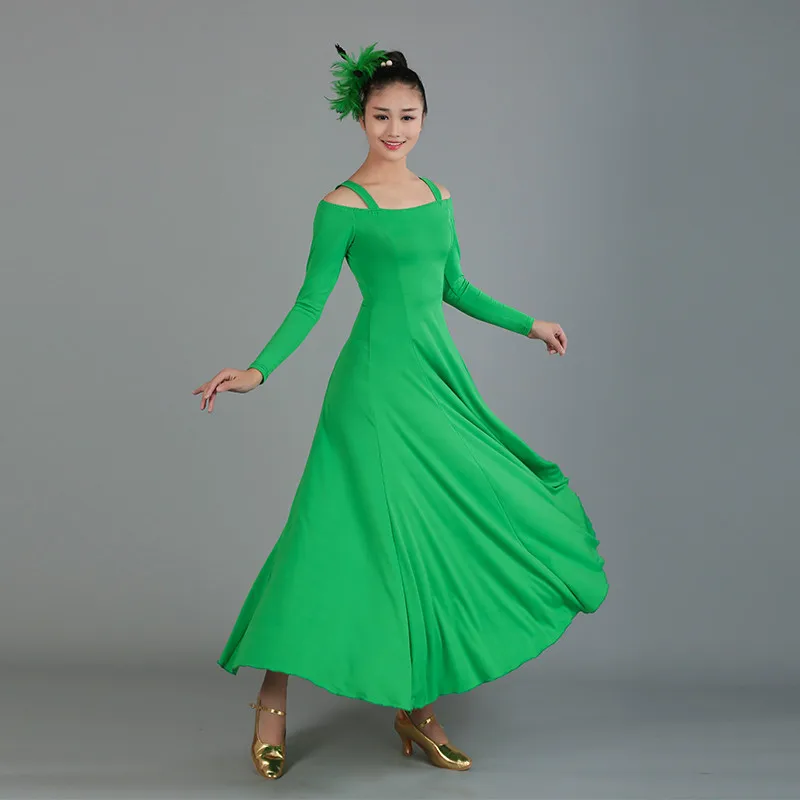 National Standard Ballroom Dance Skirt High end Modern Dance Dress Long