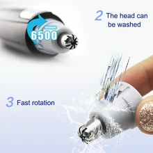 Горячая Распродажа, инструмент для удаления волос в носу и ушах, триммер, бритва, бесшумный очиститель для носа, грумер для лица