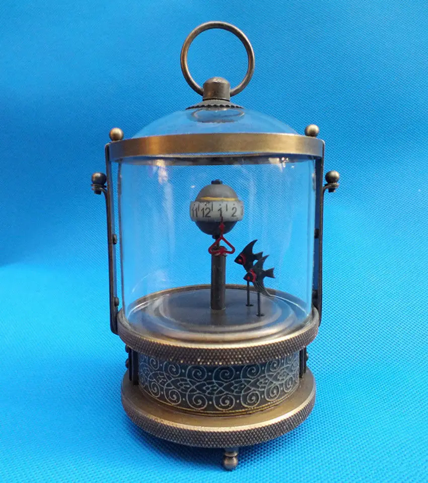 Rare brass Fish Mechanical Table Clock Decorations Rare brass Fish Mechanical Table Clock Decorations