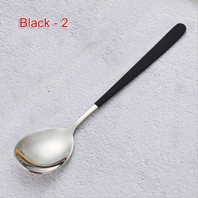 

1 Pcs Long Handle Spoon Rose Gold Stainless Steel Coffee Tea Spoon for Mixing Cocktail Stirring P7Ding