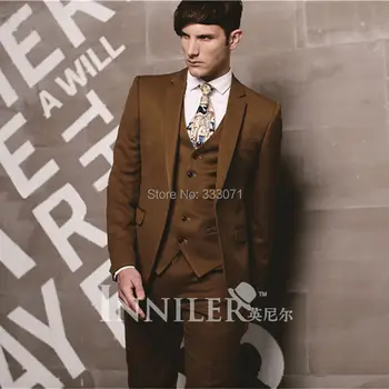 

Groom Suit Wedding Suits For Men 2016 Brown Mens Suits Wedding Groom Tuxedo, Tailored 3 Piece Suit Black Wedding Tuxedos For Men