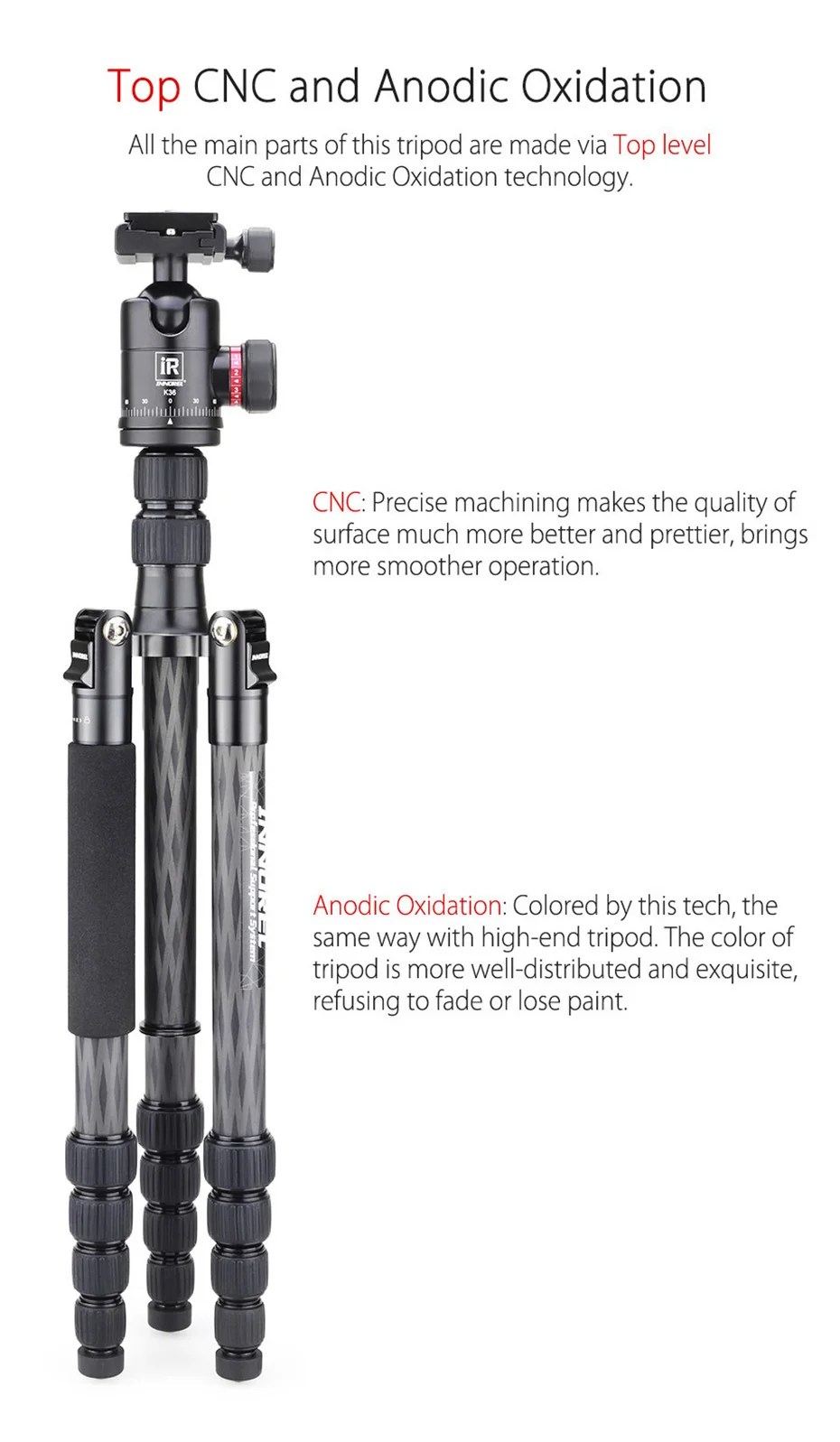 Профессиональный штатив INNOREL RT55C из углеродного волокна для ...