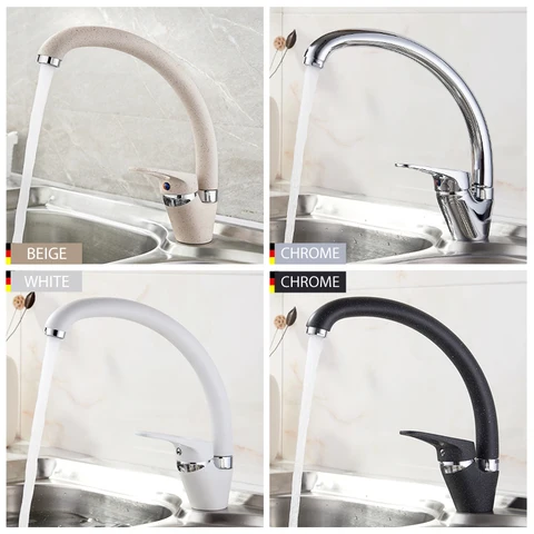 Torneira da Cozinha Tubo de Rotação Graus com Purificação Ledeme Dobrar Água Características Pintura Spray Chrome Único Punho L5913 360
