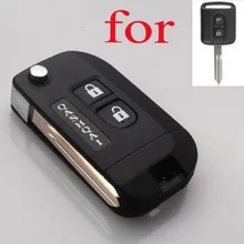 2 Buttons Flip Folding Key Shell Replacement Car W/Pad Modify Fit For NISSAN Qashqai Micra Almera Primera Fob Case Accessories