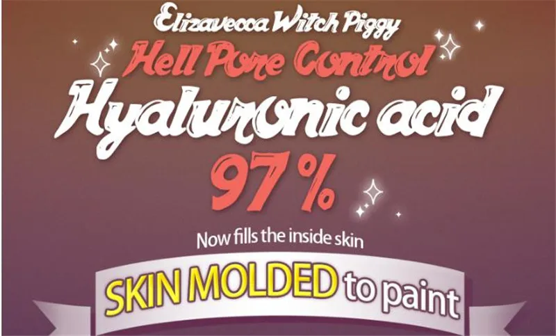 Eflzavecca Witch Piggy Hell Pore Control Hyaluronic Acid 97% Moisturizing Face Cream Skin Care Whitening Ageless Anti Winkles