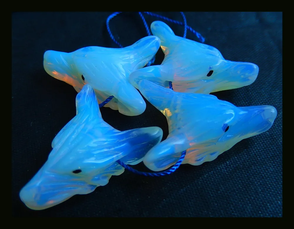 

Support for custom Natural 4pcs Carved Wolf Head Opalite Necklace Pendant,28x20x10mm 15.53g carved wolf pendant animal carving