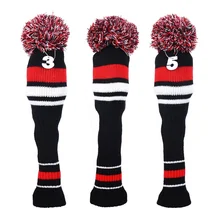 3Pcs Cute Knit Golf Head Covers Knitted Golf Club Covers Set Driver Wood Head Covers Outdoor Club-Making Products Club Head 3Pcs Cute Knit Golf Head Covers Knitted Golf Club Covers Set Driver Wood Head Covers Outdoor Club-Making Products Club Head