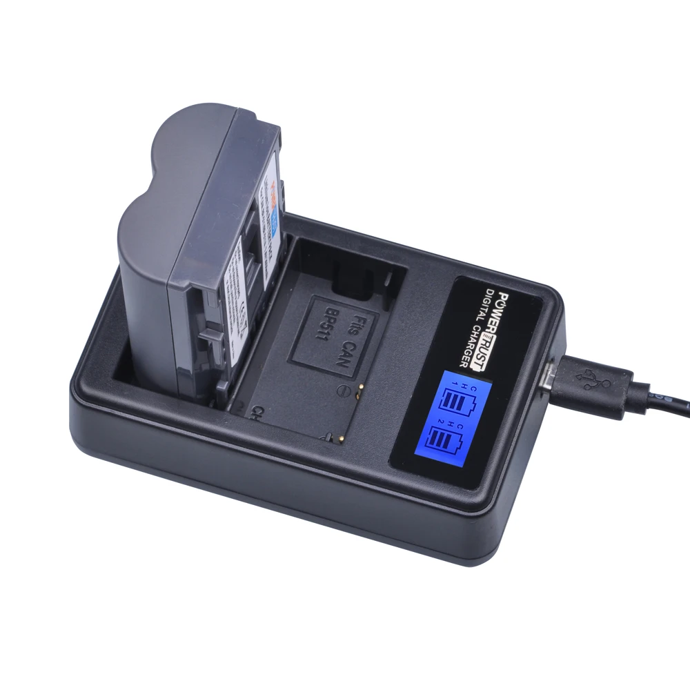 Günstig 2 stücke 2650mAh BP 511 BP 511 BP511 BP511A Batterie + LCD USB Dual Ladegerät für Canon EOS 40D 300D 5D 20D 30D 50D
