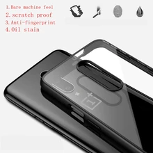 Cases for OnePlus 7 Pro Case Anti-knock Transparent Acrylic Reinforced Corner TPU Soft Silicone cover for OnePlus 7 7Pro Coque