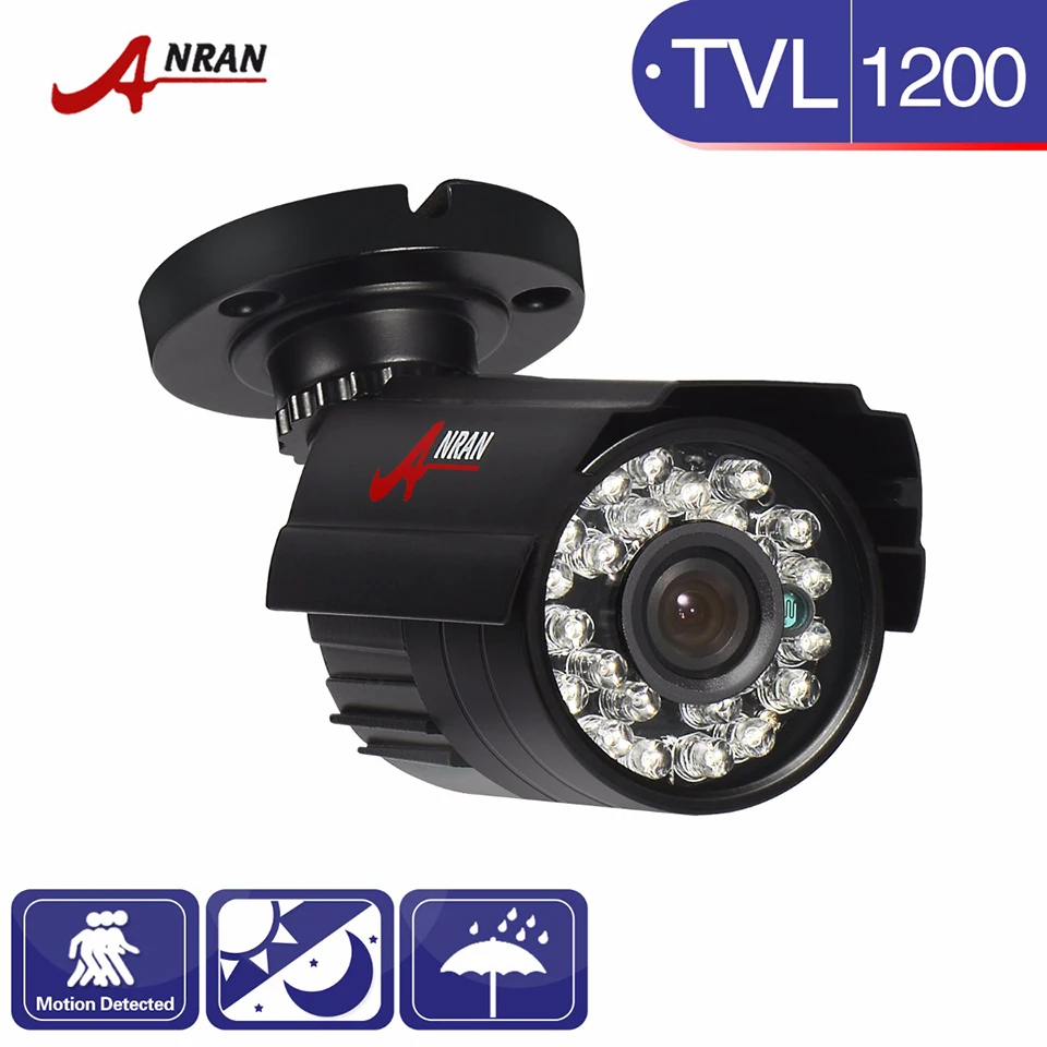 Anran видеонаблюдения HD 1200tvl Sony CMOS 24 ИК Открытый День Ночное Видение Широкий формат