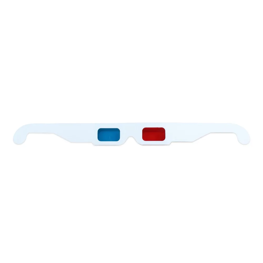 RedBlue (Cyan) 3D  Paper  Glasses Red and Cyan  White Frame Anaglyph Cardboard  (5)