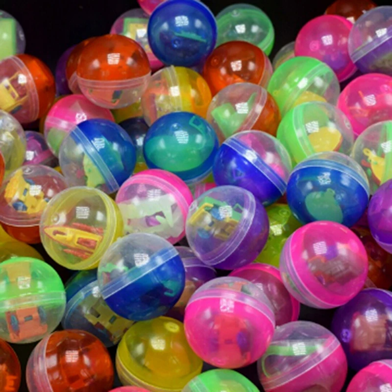 

5pcs/10pcs transparent plastic Surprise ball capsules toy with inside different figure toy vending machine In Shilly Egg Balls