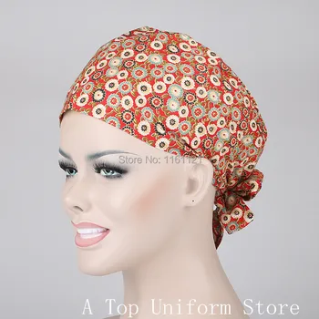 

2015 Hospital Uniform Jalecos Surgical Cap Scrub Caps For Women Doctors And Nurse ,restaurant ,kitchen Working 100% Cotton B177