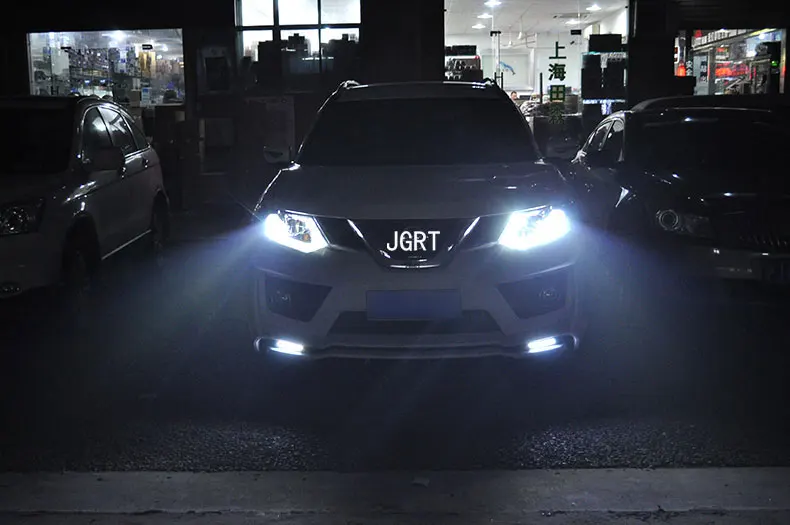 Автомобильный Стайлинг фар в сборе- для Nissan X-Trail douleu Angel Eye светодиодный DRL Объектив двойной луч H7 H7 hid комплект с 2 шт