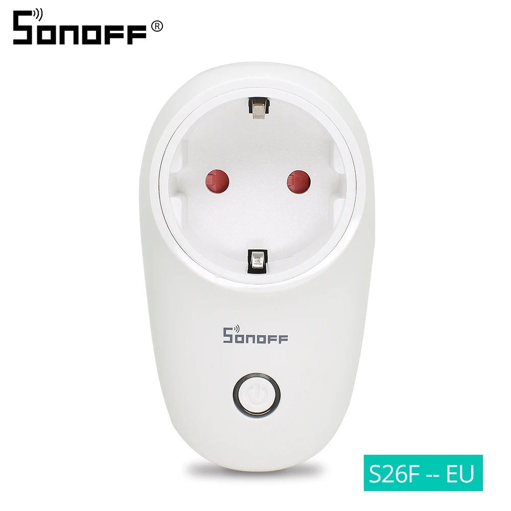 SONOFF S26 ЕС EU-E/EU-F/Великобритания/Австралия/США 220 В 10 А умная розетка Wifi розетка таймер выход удаленный Alexa Google дом IFTTT Совместимость - Комплект: S26 EU-F