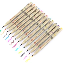 12 цветов Рисовальщик мягкая ручка Эскиз Маркер Канцтовары дизайн краски Художественные принадлежности акварельный маркер Пишущие принадлежности