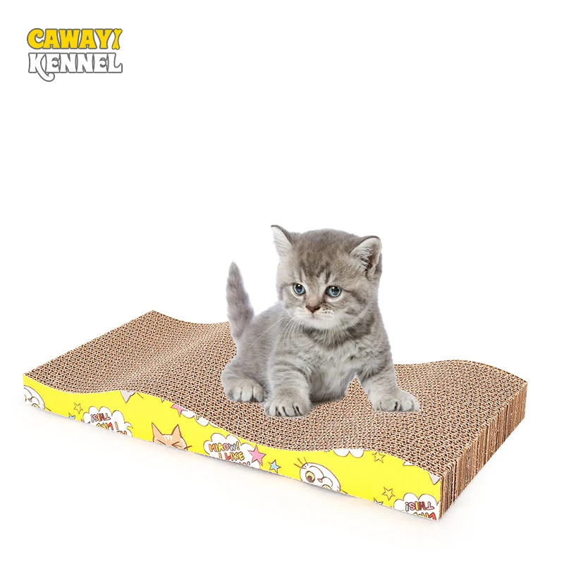 

CAWAYI KENNEL Pet Cat Paper Scraper Board Kitten Scratching Post For Cats Scratcher rascador gato drapak dla kota grattoir chat