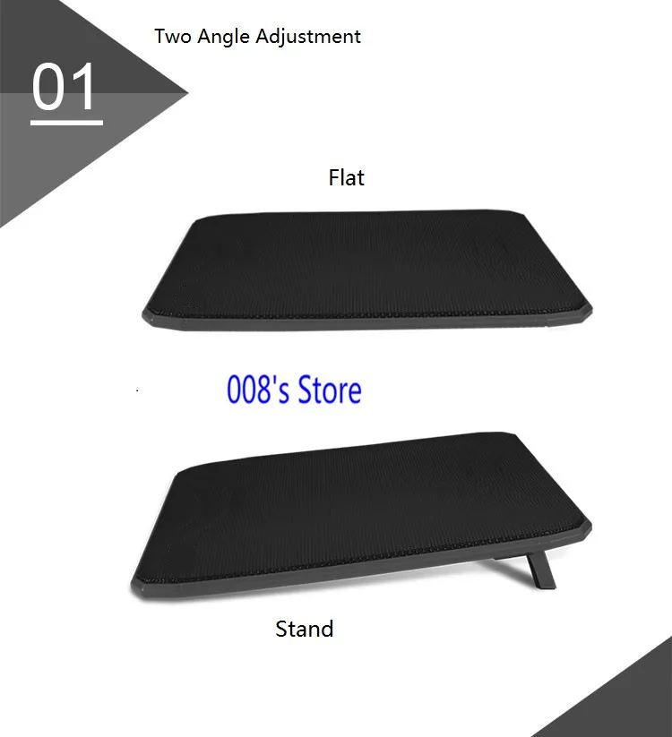 

NEW Radiator Cooler Cooling Fan For 15.6 inches Laptop Quiet Computer CPU Notebook 14cm Stand Fixture Pedestal Support Pad LED