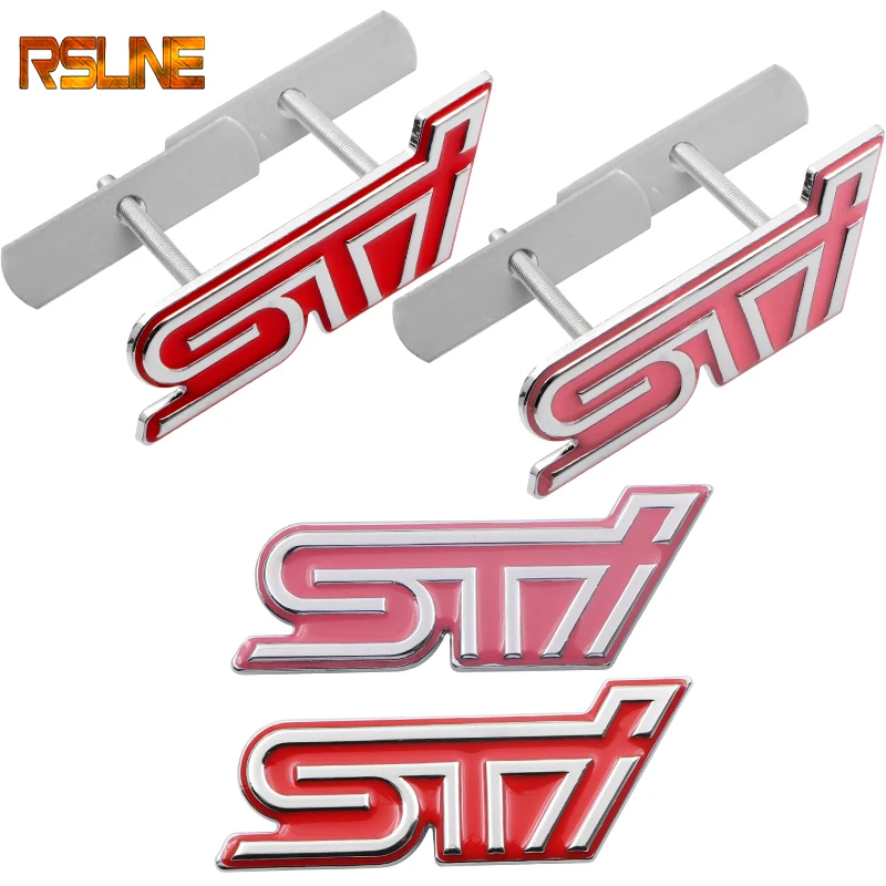 

Metal 3D Car Styling STI Front Grille Sticker Car Head Grill Emblem Badge for Subaru XV Legacy Forester Impreza STI WRX