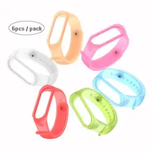 6 шт. силиконовый спортивный ремешок на запястье для Xiaomi Mi 3 Смарт-Браслет фитнес-трекер замена Браслет для наручных часов ремешок для часов