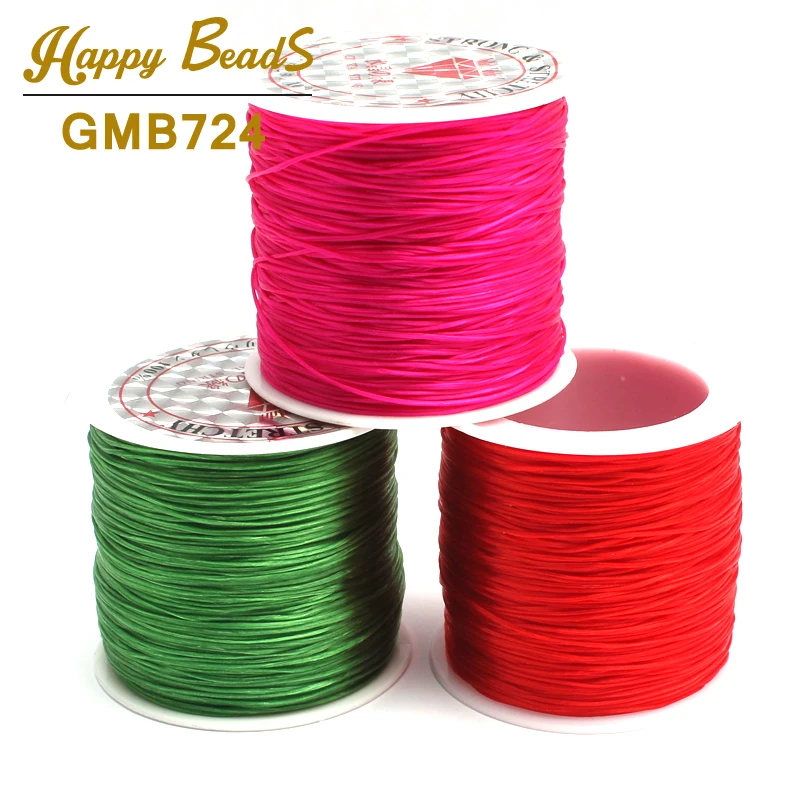 60 м/рулон эластичная нейлоновая нить 0 6 мм 10 цветов|elastic thread|cord stringthread elastic |