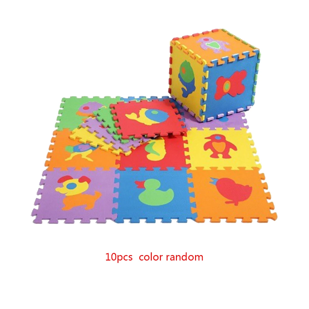 10 Stuks Nummers Cartoon Dieren Eva Kinderen Foam Pad Baby Kruipmat Puzzel Vloerbeschermer