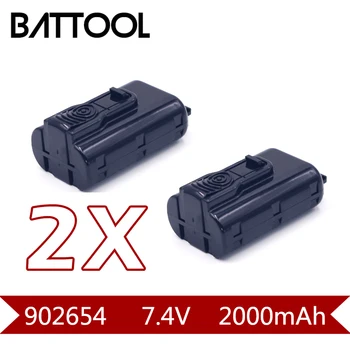 

2X 7.4V 2000mAh Li-Ion Rechargeable Battery For Paslode 902654 902400 918000 B20543 B20543A CF325Li