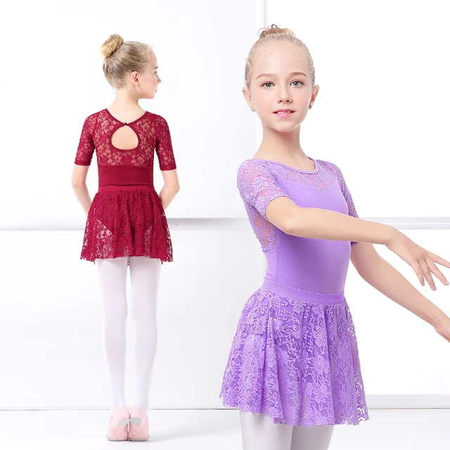 Elegante Vestido de Ballet para niñas de encaje y manga larga para niños y niños - Imagen 5