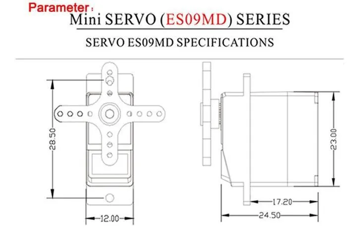 1 шт. EMAX ES09A ES09D ES09MA ES09MD сервопривод с двойным подшипником для вертолетов Trex 450 RC