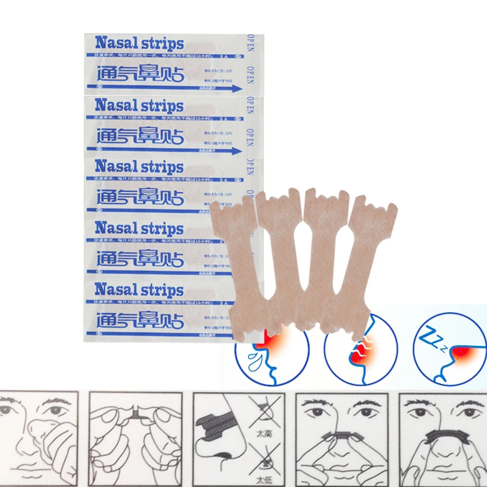30 PCS Анти Храп тампоны для носа лучше дышать хорошего сна носовые полоски решения Стоп храпа полосы проще медицинский пластырь D010