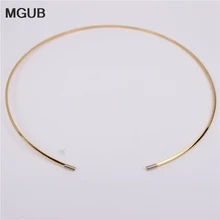 2 мм квадратный воротник диаметр 13,5 мм регулируемый размер 316L нержавеющая сталь гладкое ожерелье LH597