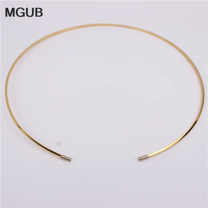 

MGUB 2mm square collar Collar inner diameter 13.5MM adjustable size Delicate smooth Freely pendant Light and generous LH597