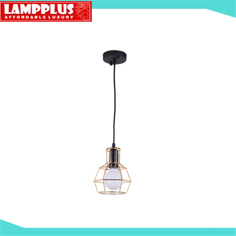 

Lampplus Nordic Simple Vintage Metal Cage retro Decorative Pendant light Droplight Ceiling lamp for bedroom living room study