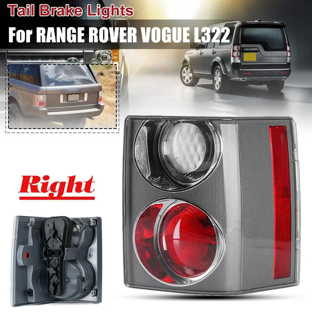 Для RANGE для LAND ROVER VOGUE L322 2002-2009 задний светильник 1 пара DIY задний светильник тормозной светильник s бампер отражатель задний стоп-светильник