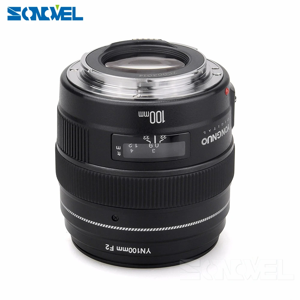 Новинка Yongnuo YN100mm F2 Средний телеобъектив для камеры Canon EOS Rebel AF MF 5D4 1300D 800D 760D 750D 77D 60Da 5Ds R