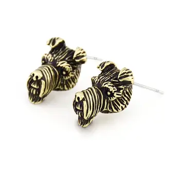 

Vintage Punk Airedale Terrier Dog Stud Earrings For Women Girls Gifts Dogs Brincos Pet Loves Earring Jewelry Christmas Gift