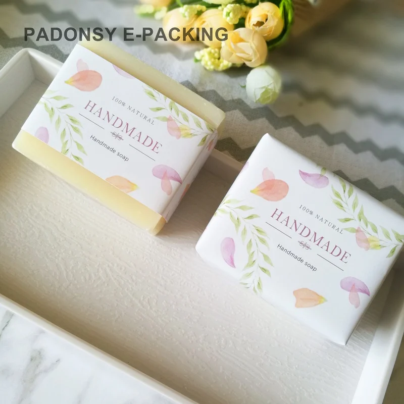 

Vintage Flower Natural Soap Wrapping Paper Soap Box Packaging Soap Waist Sealing Wrapper Packing Wholesale