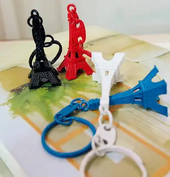 

3D metal eiffel tower keychain keyring eiffel tower model Zinc Alloy Colorful key chain eiffel tower model key ring SL6072