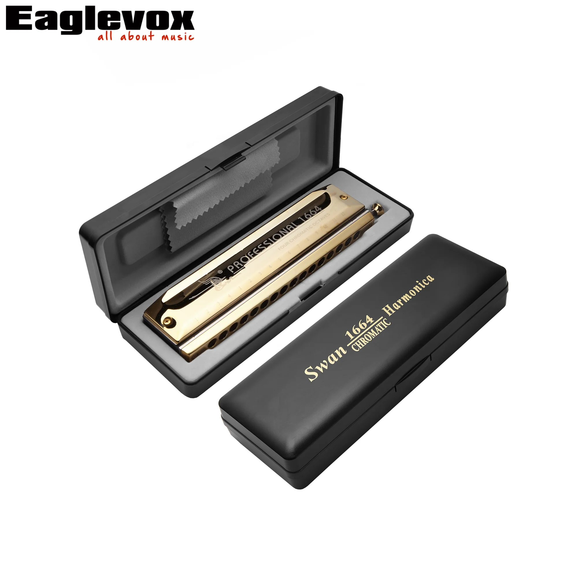 

Swan Gilding Chromatic Harmonica Thickening Stainless Steel Cover Plate 12 Holes 40 Tone Key of C Phosphor bronze reed
