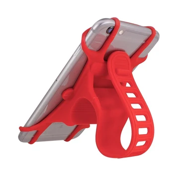 

New Motocycle Byclcle Silicone Phone Holder Adjustment Loops For Iphone for Samsung Car Accessories Navigator Red