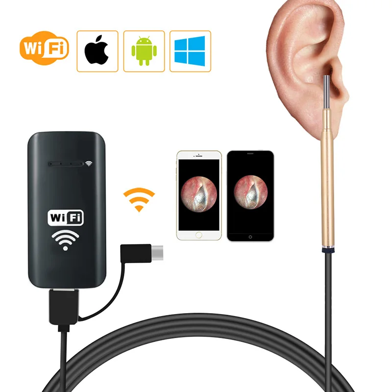 

Otoscope Ear Endoscope Camera HD medical Camera 3.9mm Wifi Ear Camera Android IOS Ear Cleaning Endoscope Medical Tool for iPhone
