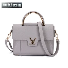 2016 Women V Letters Saffiano handbags Women Leather Commuter Office Ring tote bag Women’s Pouch Bolsas Famous Ladys V Flap bag
