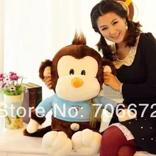 Чучело прекрасный синий ткань немного обезьяна ПП хлопка около 90 см Обезьяна Плюшевые игрушки куклы подарок t764