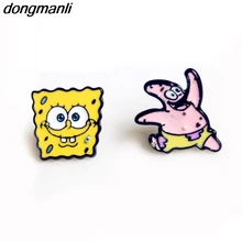 W2846 Dongmanli 1 пара европейские классические милые Мультяшные сережки трендовые аниме Звезды Дизайн Эмаль дети серьги гвоздики